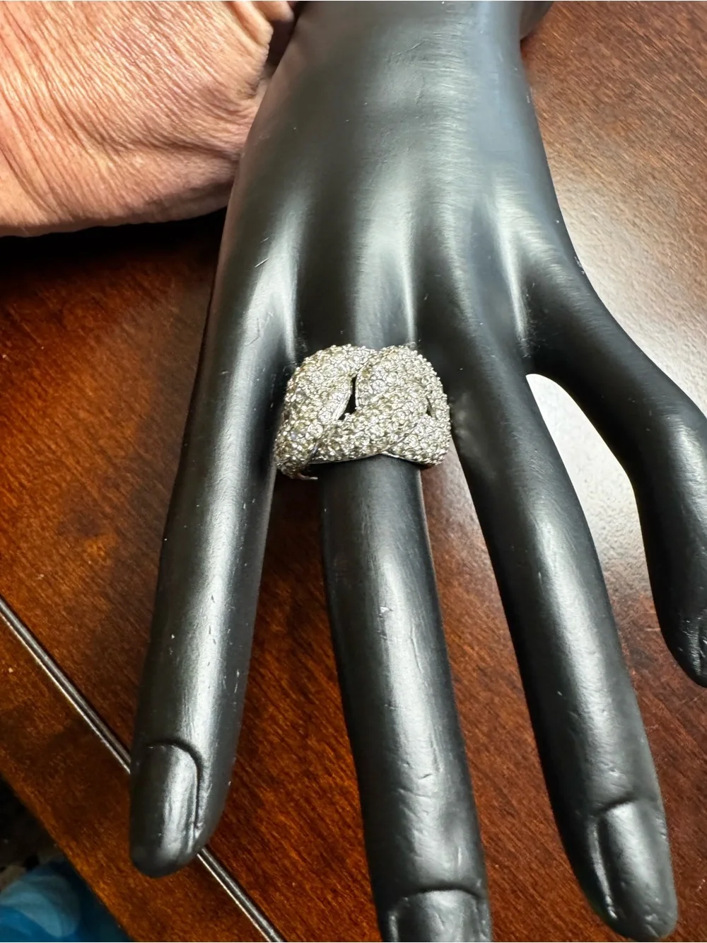 Sterling silver “because you can” ring.  Gorgeous . Encrusted with CZ gems.